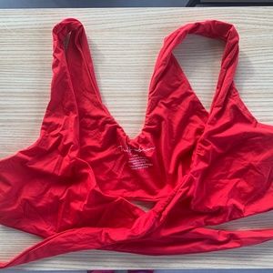 NWT 437 Swimwear Red Kenzie Top
